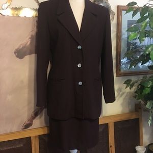 Vintage 90s En Avance pinstripe skirt suit 10